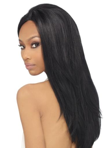 Style Remy Human Hair Long Yaki African American Wigs