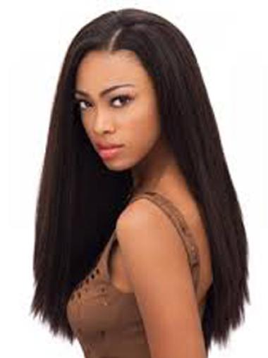 Yaki Black Without Bangs Natural Hair Wigs Black Women