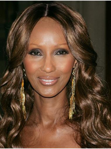 Synthetic Full Lace Without Bangs Long 18" Brown Stylish Iman Wigs