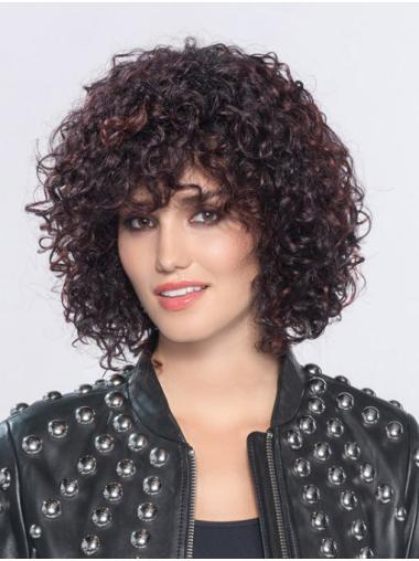 Curly Brown Synthetic Bobs buy Lace Front Wigs