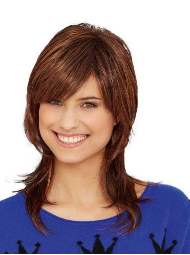 Layered 16" Straight Synthetic Best Lace Wigs