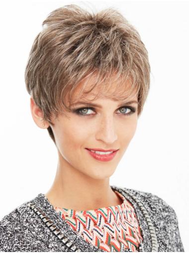 Straight Synthetic Boycuts Capless Short Wigs Come