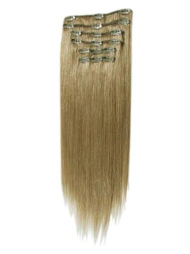 Style Straight Brown Clip In Half Wig Human Hair