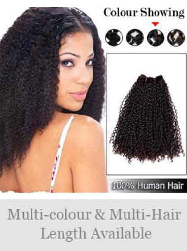 Remy Human Hair Curly Brown Real Hair Extensions For Short Hair