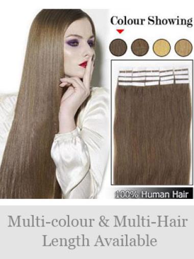 Brown Straight Beautiful Human Hair Wigs Extensions
