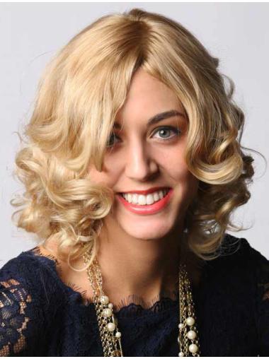 Capless Chin Length 14" Style Natural Wigs Blonde
