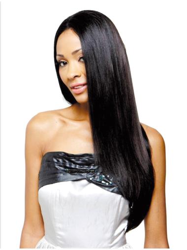Ideal Without Bangs Long 22 Inches Synthetic Wigs