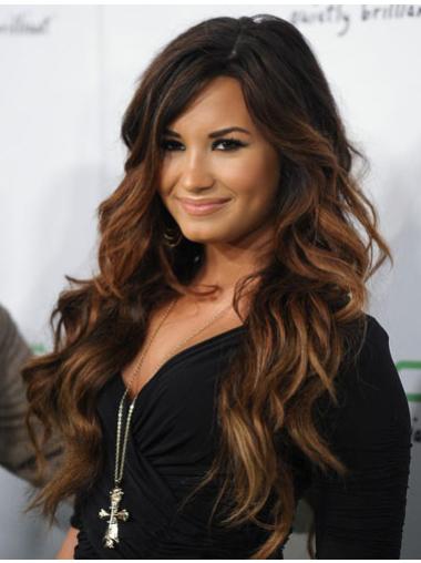 Capless Long Hair Demi Lovato Wigs Layered 26 Inches