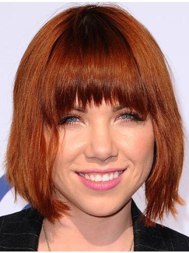 Red Chin Length Affordable Carly Rae Jepsen Wigs