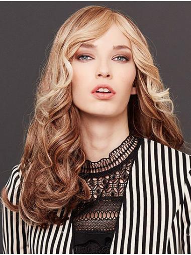 Monofilament Without Bangs Wavy 16" Long Human Hair Wigs For Sale
