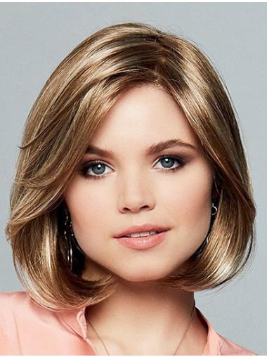 10" Straight Ombre/2 tone Bobs Chin Length Sleek Monofilament Wigs