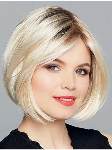 Chin Length Straight Ombre/2 tone 10" Bobs Ladies Synthetic Wigs
