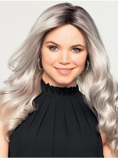 Long Wavy Ombre/2 tone 18" Without Bangs Synthetic Ladies Wigs