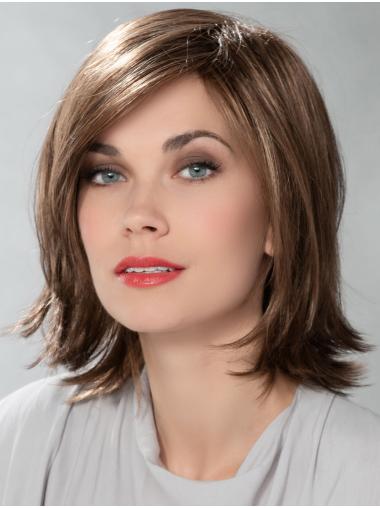 12" Straight Brown Bobs Synthetic The Best Monofilament Wigs