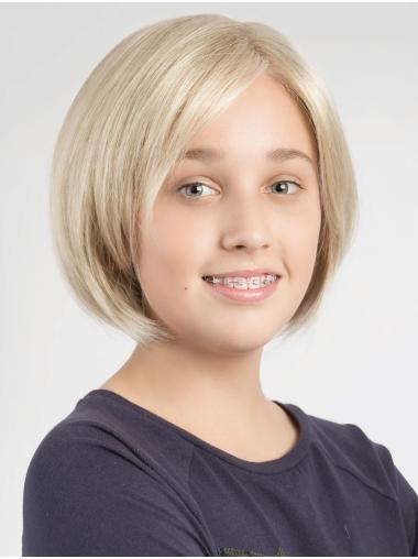 10" Chin Length Platinum Blonde Synthetic Fabulous Kids Wig