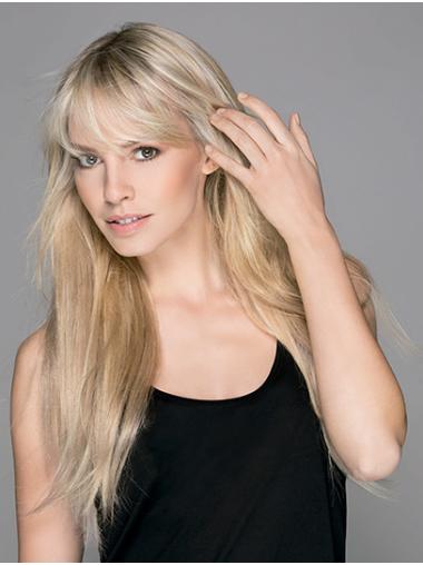 Straight Platinum Blonde Capless Synthetic 18" Perfect Long Wigs