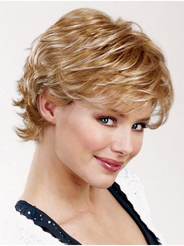 8" Wavy Synthetic Capless Blonde Amazing Short Wigs