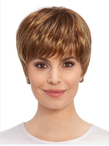 6" Bobs Blonde Straight Lace Front Synthetic Wig