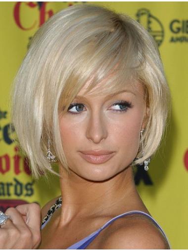 With Bangs Chin Length Designed Paris Hilton Blond Wig