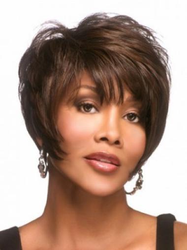 Convenientlayered Straight Synthetic Capless Short Wigs For Black Women