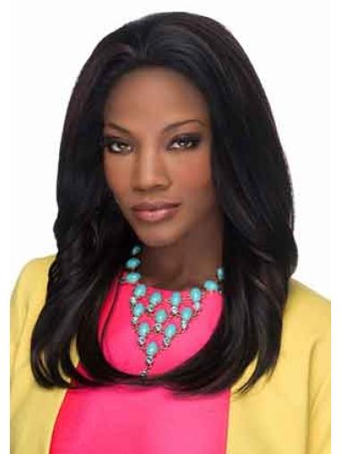 24 Inches Black Layered Straight Long Best Synthetic Wigs Online
