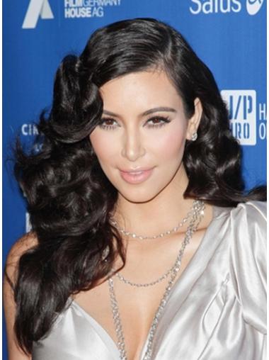 Lace Front Without Bangs Long Popular Kim Kardashian Wear Wigs