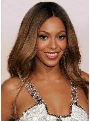 Auburn Without Bangs Wavy 24" Beyonce Human Hair Wigs Remy Indian