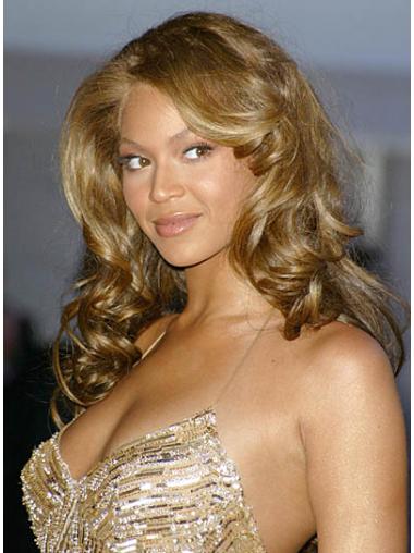 Hairstyles Without Bangs Curly 24" Beyonce Blonde Long Human Hair Wigs