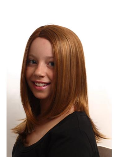 Auburn Straight Synthetic Children Wigs For Sale