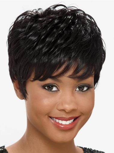 Soft Capless Layered Straight Short Synthetic Wigs