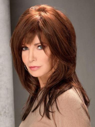 With Bangs Long 16 Inches Hairstyles Human Hair Wigs Jaclyn Smith