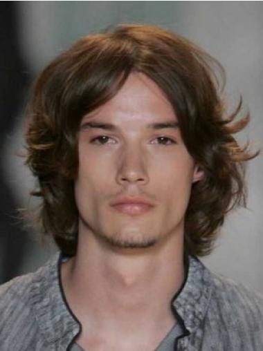 Lace Front Straight Remy Human Hair High Quality Mens Natural Wigs