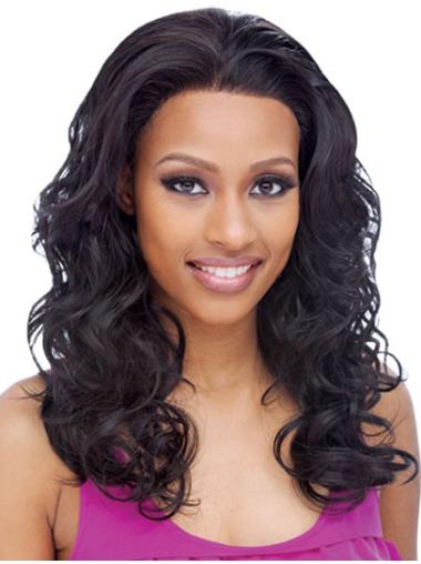 Black Long 20" Amazing African American Curly Wig Real Hair