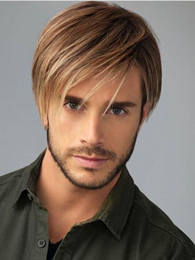 Straight 8 Inches Short Ideal Synthetic Wig For Men Young