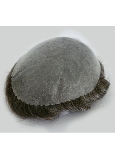 Indian Remy Hair Invisible Thin Skin PU Men Toupee