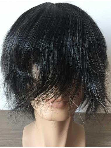 Man Toupees Full French Lace With Transparent Poly All Around Perimeter