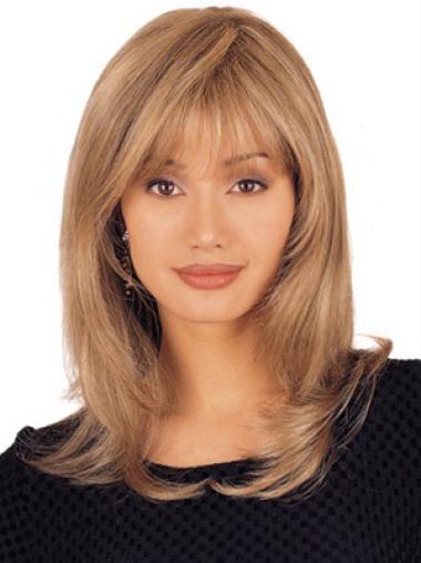 Lace Front Straight Good Synthetic Blonde Hair Wig