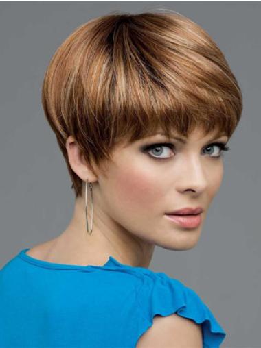 Brown Boycuts Cropped Online Best Human Hair Lace Front Wigs