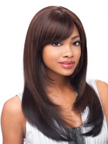 Good Lace Front Auburn Long Wigs For African American