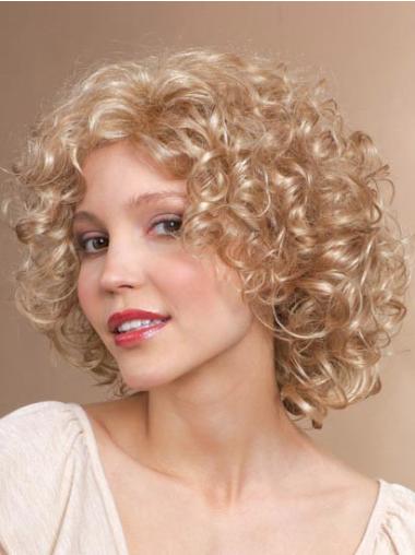 Classic Curly Capless Amazing Synthetic Blonde Wigs For Sale