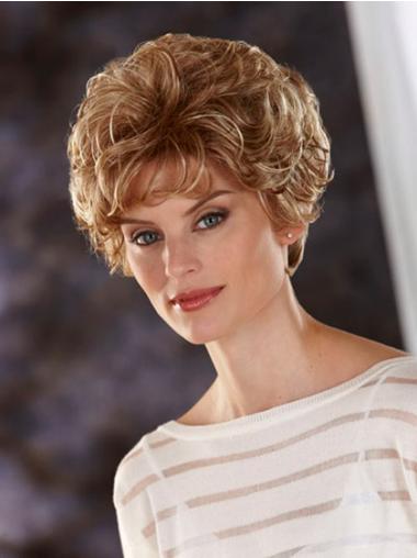 Style Lace Front Cropped High Quality Synthetic Blonde Wig