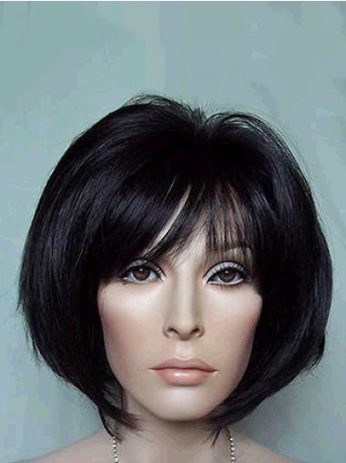 Straight Black 10 Inches Beautiful Synthetic Bob Hair Styled Wigs