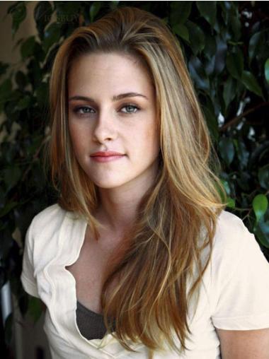 Comfortable Brown Without Bangs 16" Lace Front Kristen Stewart Human Wigs Online