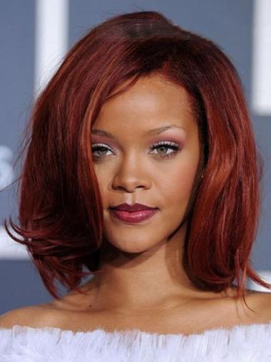 Capless Without Bangs Chin Length Great Rihanna Celebrity Inspired Wigs