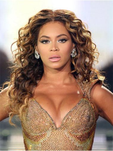 Online Brown Without Bangs Curly 20" Beyonce Wigs Human Hair