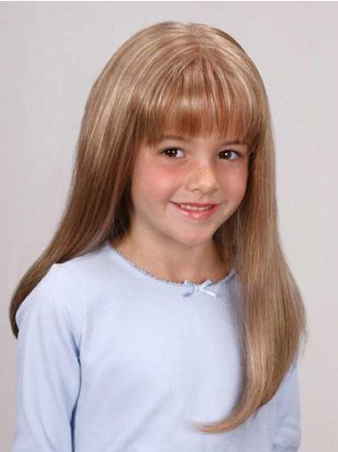 Sleek Blonde Lace Front Wig For Kid