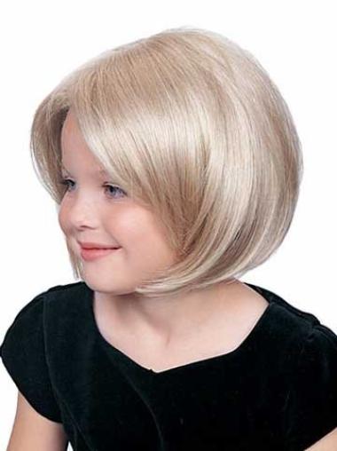 Modern Lace Front Blonde Straight Kids Wigs