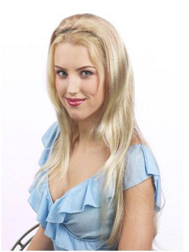 Blonde Straight 22 Inches Synthetic Best Half Wigs
