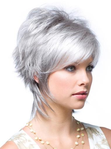 Online Synthetic Wavy Grey Front Lace Wig
