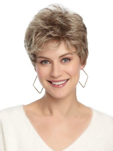 No-Fuss Cropped Wavy Better Synthetic Wig Grey